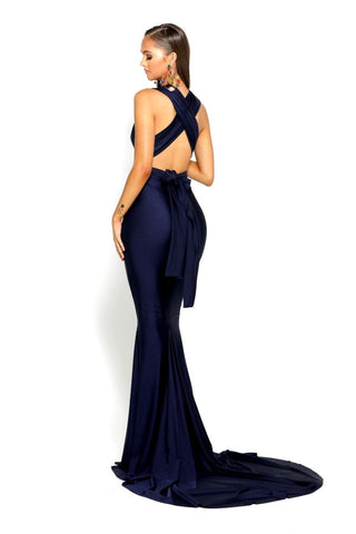 Navy Liliana gown PS6110