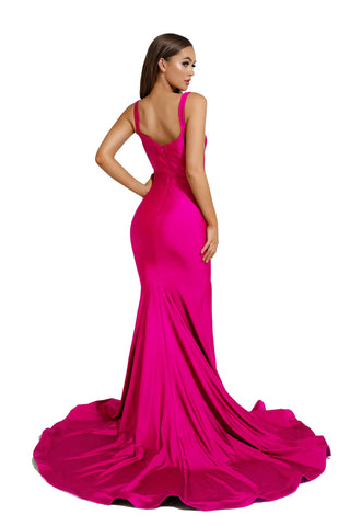 Fuchsia PS6339 mermaid gown