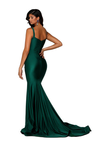 Emerald green formal gown, PS6339.