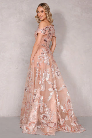 Terani Couture 2111P4104 blush floral gown