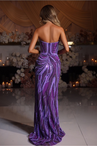 Woman in purple sequin gown, Untitled 14.