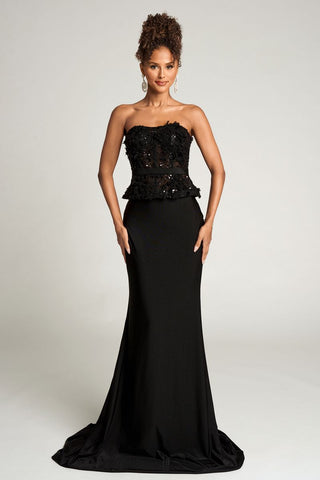 Elegant black evening gown, VdWPuZ4l design