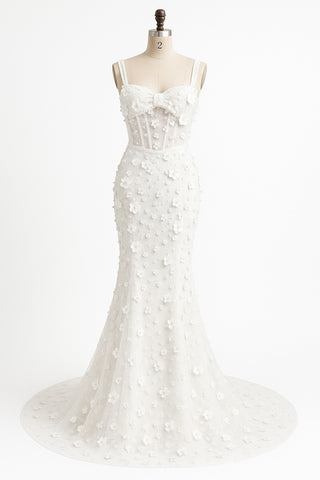 Wedding dress with floral details, June 2025