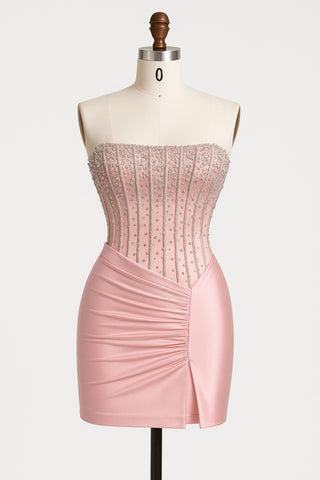 Pink strapless dress on mannequin, seen on WhatsApp, June 2, 2025.