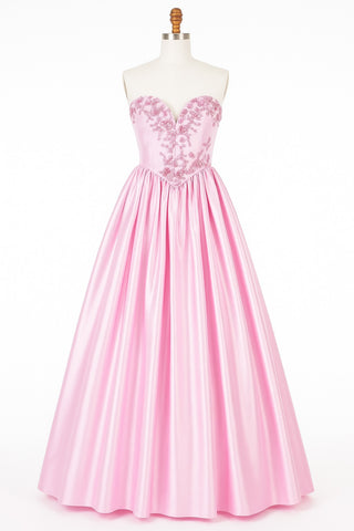 Pink strapless gown, June 2, 2025