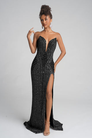 Elegant black beaded gown, WhatsApp image Oct 29, 2025