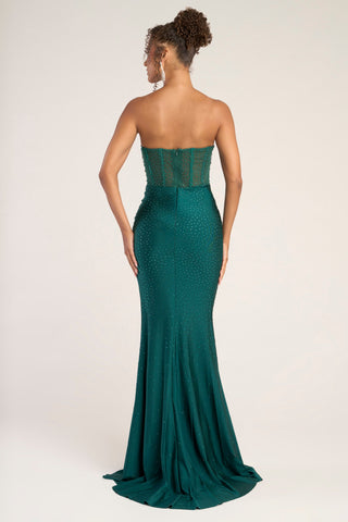 Emerald green formal gown