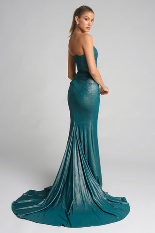 Teal XO025 Strapless Evening Gown
