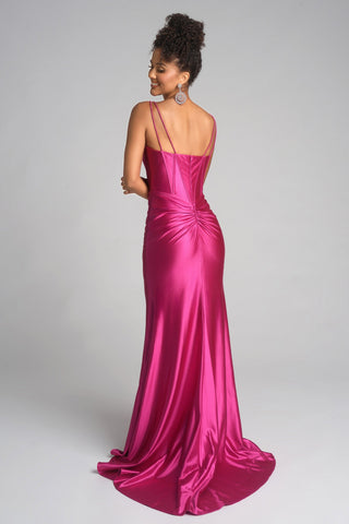 XO105 Raspberry Gown - Woman in elegant formal dress