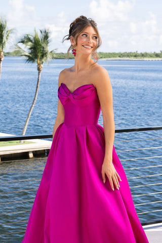 Magenta strapless gown, XO110 collection