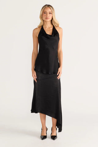 Woman in black dress