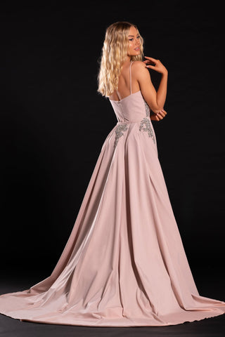 Stone colored formal gown, ps21245S