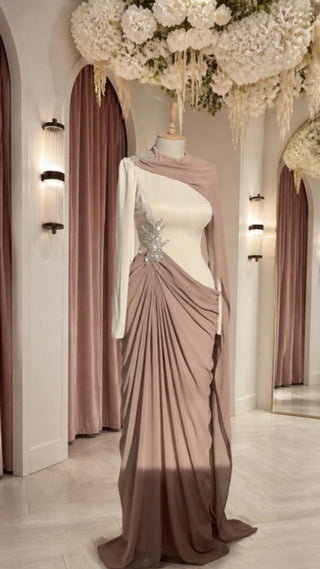 The Crush Gown – Beige and Brown