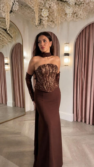 The Velvet Rush Gown – Brown