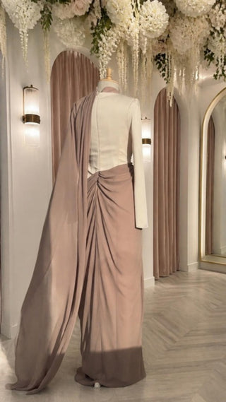 The Crush Gown – Beige and Brown