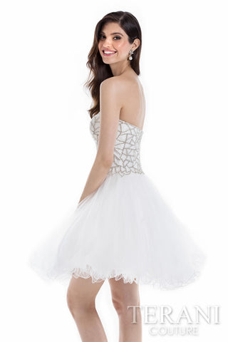 Short white dress 1611P0103 - side view