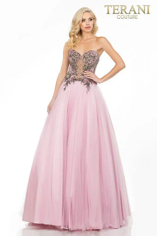 Lilac Terani Couture gown, front view
