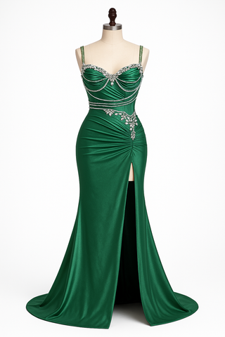 Emerald Jersey Prom Gown - The Designer Precinct Emerald Jersey Prom Gown - The Designer Precinct