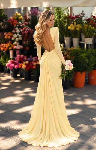 Elvée 202705 gown in Butter Yellow