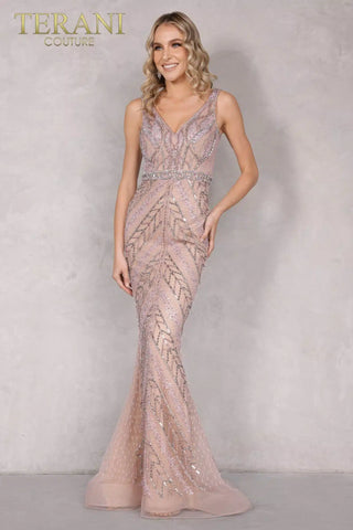 Blush embellished gown, The Designer Precinct Couture