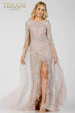 The Designer Precinct Couture gown with feather detail