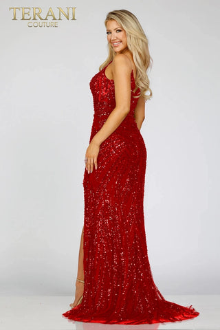 Terani Couture red sequin gown 1.740