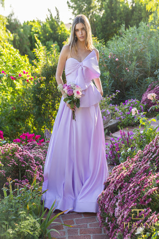 Orchid dress, 241P2067B, woman in garden