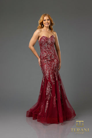 Wine colored formal gown