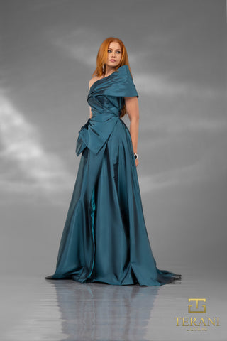 Elegant teal evening gown, 252E5102_2