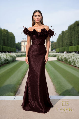Vino off-shoulder gown, 252E5156 FRONT