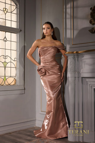Rose-detailed strapless gown - 252E5162_1