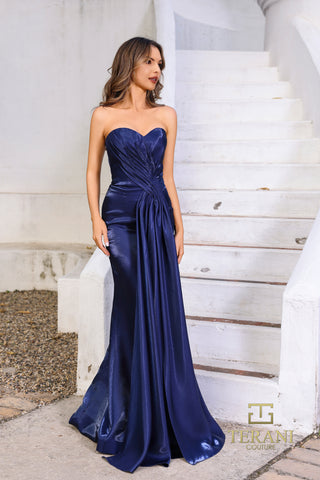 Navy blue strapless gown 252E5512_21
