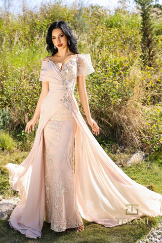 Elegant gown 252M5308_15, formal wear, blush color