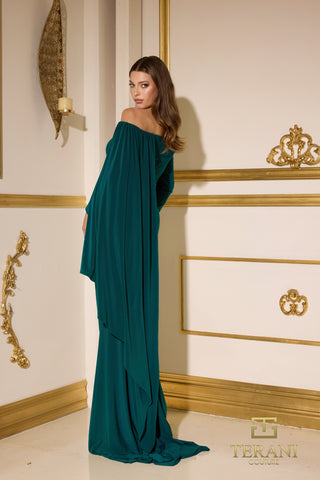 Emerald off-shoulder gown, 252M5322_2