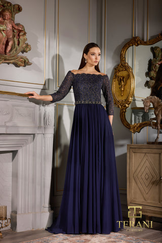 Navy blue formal gown, 252M5332_1