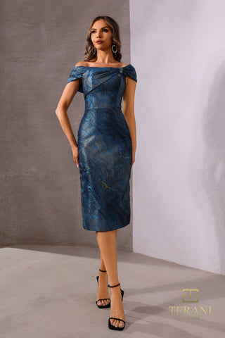 Blue off-shoulder dress 252c5019_12