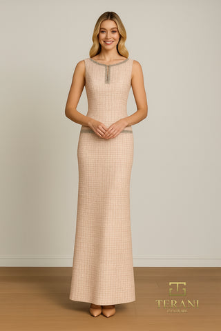 Elegant peach-colored gown - 261e6274FRONT