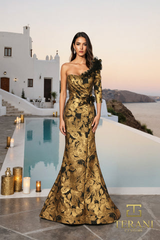 Gold floral gown