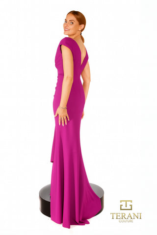 Magenta gown by Terani Couture