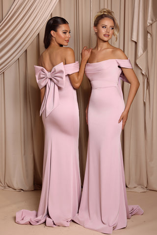 Harper Blush gowns with bows