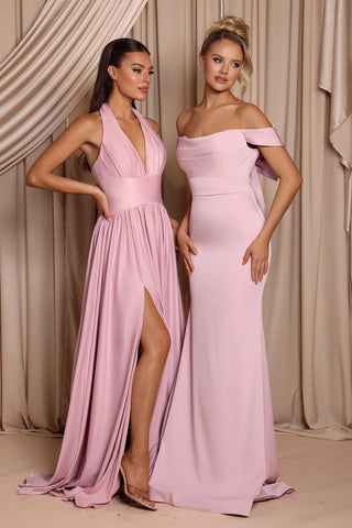Ivy Harper Blush Gowns - Two Women in Pink Dresses