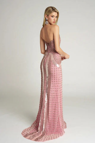 Pink strapless formal gown PS25986C