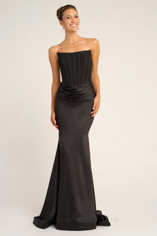 Black strapless evening gown PS26032-Black-01_1