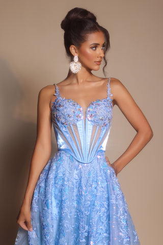 Blue prom dress PS26057-02