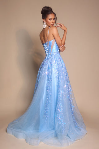 Blue prom dress PS26057-03