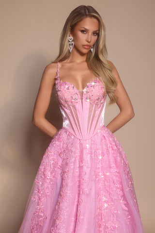 Pink formal gown PS26057-02