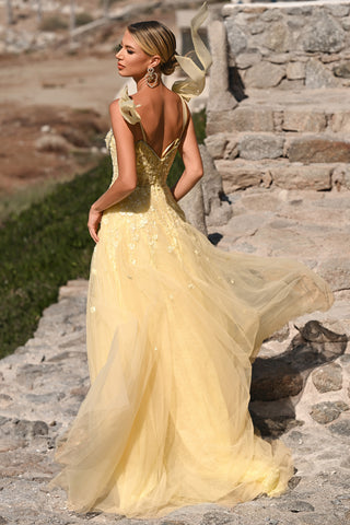 Yellow formal gown PS26243-03