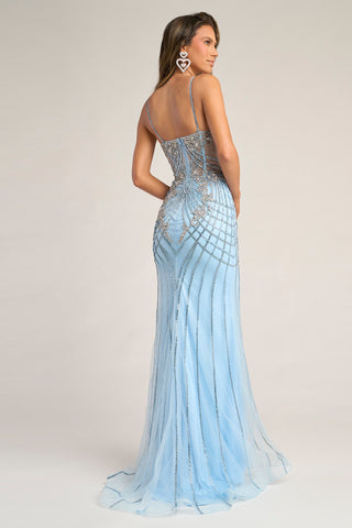 Blue formal gown PS26259