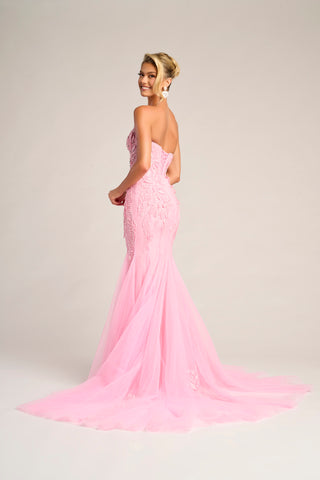 Pink mermaid prom dress PS26373