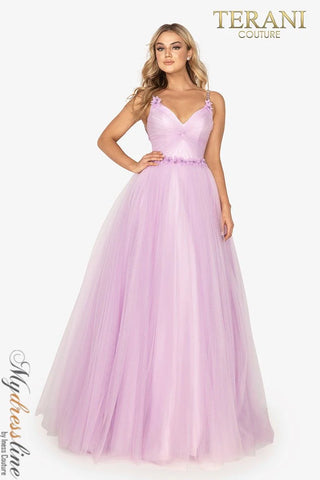 Terani Couture lavender formal gown, style 2011P1232, front view